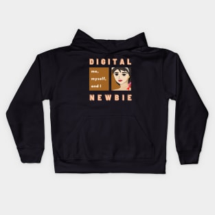 Self portrait of a digital newbie Kids Hoodie